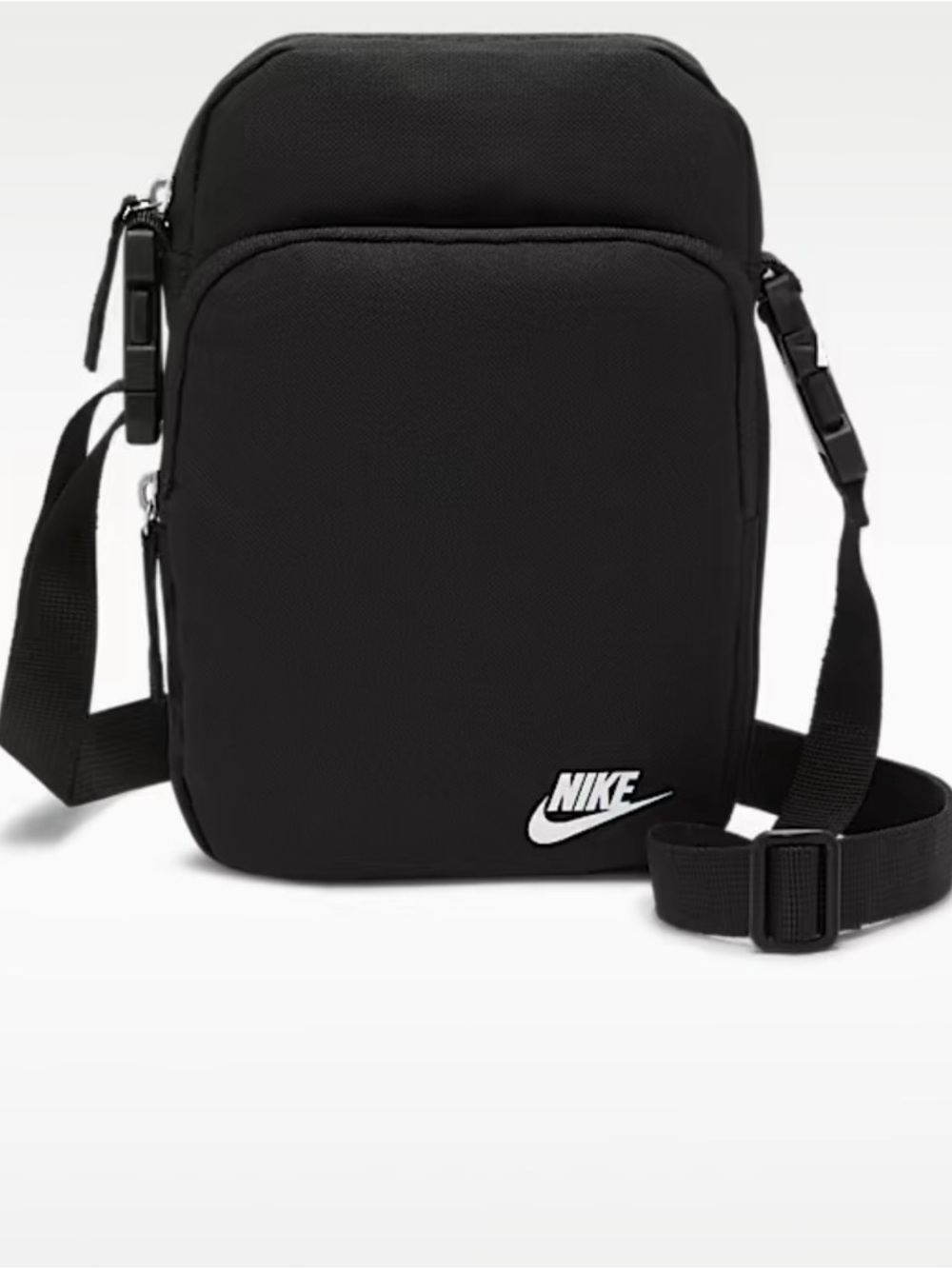 Nike Black Compact Crossbody Belt Bag with White Logo